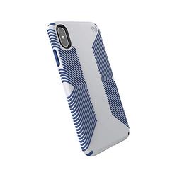 Speck Presidio-grip, antislip beschermhoes, Presidio Grip, iPhone XS Max, grijs/blauw