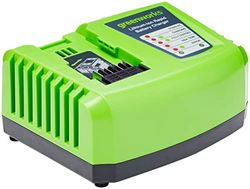 Greenworks accu-snellader G40UC4 (Li-Ion 40V 4A 30min laadtijd bij 2Ah accu geschikt voor alle apparaten en accu's uit de Greenworks Tools Serie)