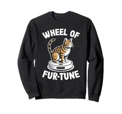 Wheel Of Fur-Tune Robot Vacuum Cleaner Funny Cat Sweatshirt