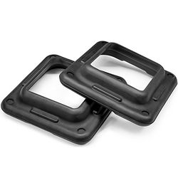 Yes4All TSMM verstelbare aerobe trapverhogers voor aerobe stepper platform - gezondheidsclub grootte - ondersteuning tot 136 kg (1 paar, zwart)