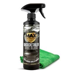 MAX DETAIL-LAB - Quickdetailer - Cera Liquida Auto Quick Detailer Professionale, Lucida Carrozzeria, Super Gloss Shiny, Asciugatura Rapida Effetto Idrorepellente, Kit Pulizia Detailing Car Moto 500ml