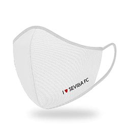 SEVILLA FC Mascarilla R40 Love Blanco Adulto, Talla única