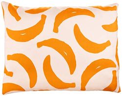 BonaMaison Decorative Cushion Cover, Orange-Off White Throw Pillow Covers, Home Decorative Pillowcases for Livingroom, Sofa, Bedroom, Size: 45X60 Cm - Designed and Manufactured in Turkey