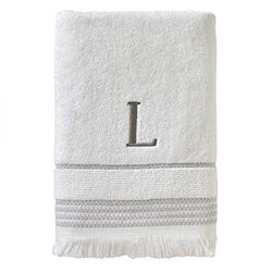 SKL Home Asciugamano da bagno, L, cotone, bianco, 28x54