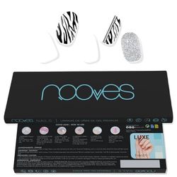 NOOVES - Lot de 20 feuilles de gel pour ongles | Funky Baby - Art Design - Nail Stickers, 1 lime à ongles et 1 bâtonnet d'orange, végétalien
