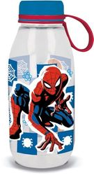 Marvel Ecozen Drinkfles voor kinderen, van Tritan, Spiderman, spin, 460 ml, met capuchon en siliconen handvat