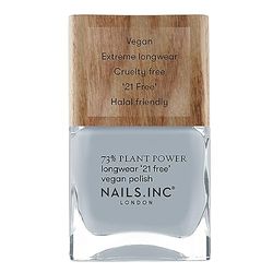Nails.INC 73% Plant Power Nail Polish, Long Lasting Nail Color Lasts Up to 10 Days, Quick Drying, Cruelty Free, Vegan, 21 Free Formula, Fresh Air Don't Care, (14ml)