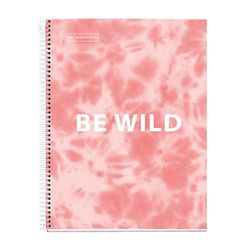 MIQUELRIUS - Anti-virus-notitieboek - hardcover, antibacterieel, A4, 4 gekleurde strepen, 120 geruite pagina's, 90 g/m², 4 gaten, roze