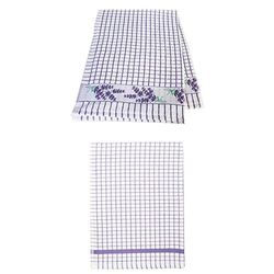Samuel Lamont & Sons Poli-dri Jacquard Tea Towels Mixed Pack Lavender, Purple and White - Pack of 4, Ultra-absorbent & Super Soft, 50cm x 70cm, Machine Washable - 4-Pack