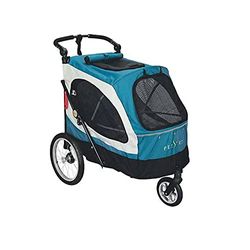 Pettio Poussette Aventura-XL Bleue Chiens Moins 45 kg