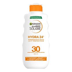 Garnier Ambre Solaire solskyddsmjölk, LSF 30, fuktgivande solkräm med sheasmör (1 x 200 ml)