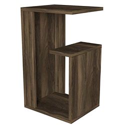 Alphamoebel Moebel17 Sister 4968 Salontafel, bijzettafel, koffietafel, walnoot, 35 x 29,5 x 60 cm, met planken, verschillend opstelbaar (Tesbih walnoot)