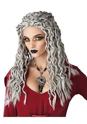 Crinkle Dreads Gray Wig Standard