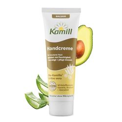Kamill Balsamo per la crema per le mani, 30 ml, crema vegana, cura delle mani e delle unghie, con camomilla biologica e olio di avocado di dimensioni da viaggio, lenitivo, riparante e idratante