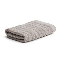 Möve Wellbeing Serviette longitudinale côtelée avec Ourlet Tubulaire 50 x 100 cm – Fabriquée en Allemagne – 85% Coton, 15% Lin, Cachemire