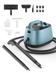 Aspiron Nettoyeur à vapeur avec 21 accessoires, nettoyeur vapeur portable, réservoir de 1.5 l, nettoyage sans produits chimiques, chauffage en 5 minutes, voiture, fenêtre