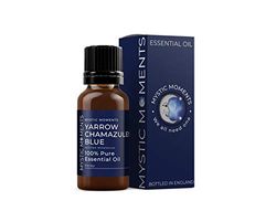 Mystic Moments | Yarrow Chamazulene (Blue) Essential Oil 5ml - Pure & Natural Oil for Diffusers, Aromatherapy & Massage Blends Vegan GMO Free