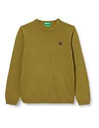 United Colors of Benetton Pullover met lange mouwen en ronde hals voor jongens, Military Green 37b, 150 cm