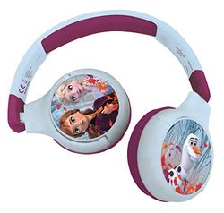 Lexibook - Disney La Reine des Neiges - Casque audio enfant 2-en-1 bluetooth et filaire, stéréo, sans fil, filaire, son limité, pliable, ajustable, fille, bleu/violet, HPBT010FZ
