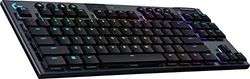 Logitech G915 TKL Tenkeyless Lightspeed RGB Clavier de Jeu mécanique pour Ordinateur Portable et PC, Switch Profil Bas, LIGHTSYNC RVB, sans Fil, Fonction Bluetooth, Noir