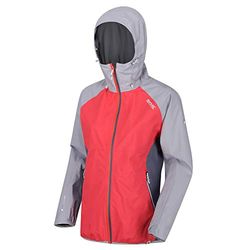 Regatta Dames Imber III' Ademend Getapete Naden Mesh Gevoerde Hooded Jassen Waterdicht Shell, Rode Hemel/Dapple, 14