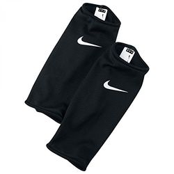 Nike Guard Lock Sleeves Shin Guards, Unisex Adulto, Black/White/White, L