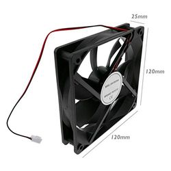 BeMatik 120x120x25mm 12VDC Computer Case Fan with Ball Bearing (VL048)