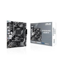 ASUS Prime A520M-R Placa Base AMD Ryzen AM4 mATX con Soporte M.2, Realtek 1Gb Ethernet, HDMI, SATA 6 Gbps, Soporte USB 5Gbps Trasero y Frontal, Negro