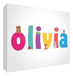 Little Helper LHV-OLIVIA-A5BLK-15IT Panneau décoratif pour Nouveau-né, baptême, idée Cadeau, Motif Personnalisable avec nom de Fille Olivia, Multicolore, 14,8 x 21 x 2 cm