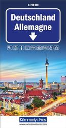 Deutschland Strassenkarte 1:750 000: Transitpläne, Reiseinformationen, Distanzentabelle, Index