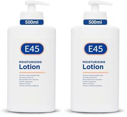 E45 Moisturising Lotion 500 ml - Dermatological Body Moisturiser Lotion - Body Lotion - Daily Moisturiser for Dry Skin & Sensitive Skin – Long-Lasting Hydration Protect from Dryness, Reduce Redness