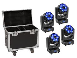 EUROLITE Juego de 4 luces LED TMH-H240 con efecto de flor y funda