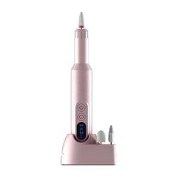 Tagliaunghie professionale, set elettrico per unghie, gel e unghie naturali, 18000 rpm, taglierina per unghie in gel con velocità regolabile e direzione per gel acrilico, rosa