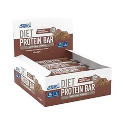Applied Nutrition Diet Protein Bar, High Protein, Low Sugar Protein Snack Bar with Added Vitamins - Chocolate Salted Carmel (12 x 45g)
