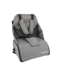 Babify Soft. Reisstoel met opbergvak, 2 in 1 voor kinderen van 6 maanden tot 36 maanden - tot 15 kg. Kleur Zacht Grijs