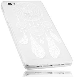 mumbi Fodral kompatibel med Huawei P8 Lite 2015 mobiltelefonfodral med motiv drömfångare, transparent