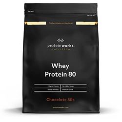 THE PROTEIN WORKS Whey Protéine 80 (Concentré) | 82% de protéines | Shake à faible teneur en sucre et à forte teneur en protéines | Chocolat Onctueux | 2kg