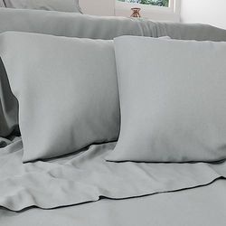 PETTI Artigiani Italiani - Draps percalle, draps Doubles en Coton, draps en Coton Percale, Parure de lit Double, draps Gris 100% fabriqué en Italie