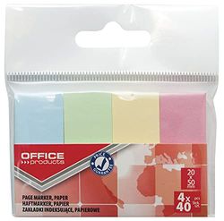 Office Products - Strisce di carta da 20 x 50 mm, 4 x 40 fogli, colori assortiti