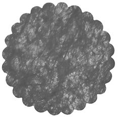 Enveloppe 24 décorations tnt effet tissu Flower Poly Lab (Ø48 cm) Noir