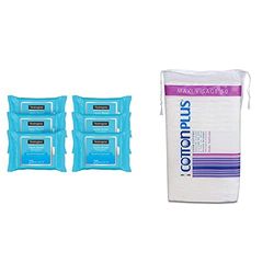 Neutrogena Salviette Struccanti, Hydro Boost, Idratanti, con Acido Ialuronico, Lozione Non Grassa & Cotton Plus MAXI VISAGE 50 pz. Dischetti struccanti per la pulizia del viso soffici e resistenti.