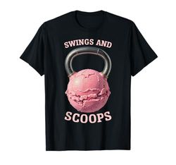Kettlebell, palla da gelato per allenamento, palestra, fitness, stile retrò Maglietta