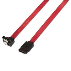 PRENDELUZ Cable SATA de datos acodado, 0.5 m, con anclajes, ideal para conexiones seguras entre discos duros y placas base.
