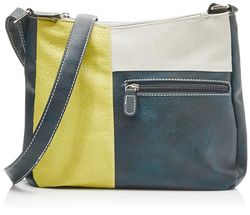 Envy Women's Lisa Navy Lime Shoulder Bag, Medium