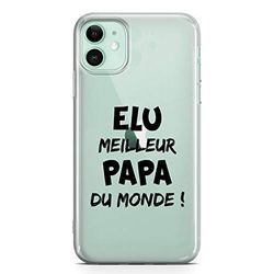 Zokko iPhone 11 fodral "World's Best Dad" - mjukt genomskinligt bläck svart