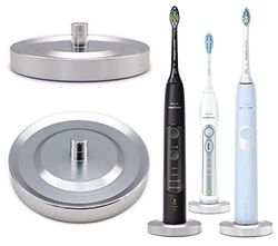 Relsy Support de Brosse à Dents électrique Philips Compatible avec Sonicare - Support de Brosse à Dents Philips argenté Facile à Monter pour Salle de Bain - Porte-Brosse autoportant en Aluminium