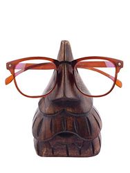 Ajuny Wooden Spectacle Holder Eyeglass Stand Home Office Table Decorative Gift Items (Nose Shape2)