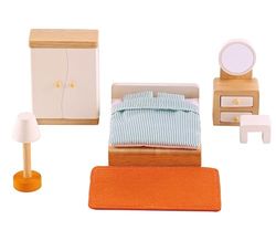 Hape E3450 Master Bedroom - Wooden Dolls House Accessories