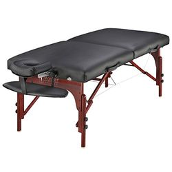 Master Massage 71cm Montclair mobiel draagbaar massagebed massage bed massage bed cosmetica ligstoel (standaard zwart)