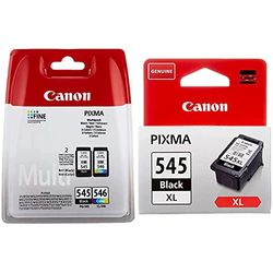Canon PG-545/CL-546 Cartouche Multipack Noire + Couleur (Multipack Plastique) & PG-545XL Cartouche Noire XL